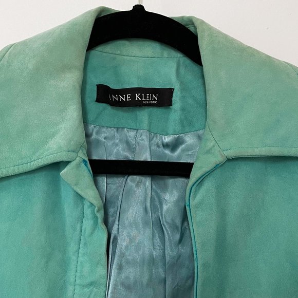 Anne Klein Jackets & Blazers - Anne Klein Suede Jacket, Blue